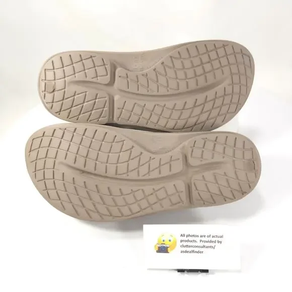 OOFOS Casual Slip On Slide Sandal Womens Size 10 Mens Size 8 41 Beige - Picture 9 of 9